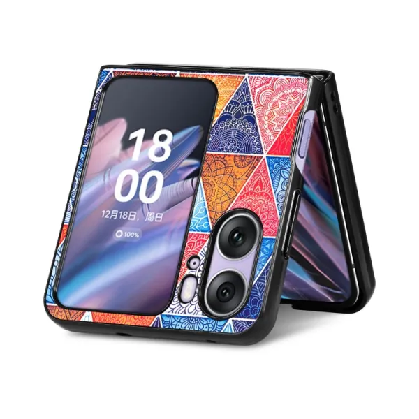 JSM COLOR Kryt s držiakom Oppo Find N2 Flip COLORFUL RHOMBUS