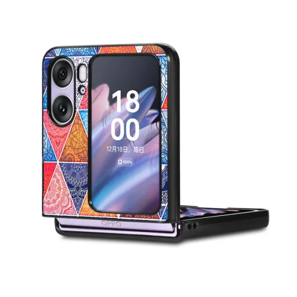 JSM COLOR Kryt s držiakom Oppo Find N2 Flip COLORFUL RHOMBUS