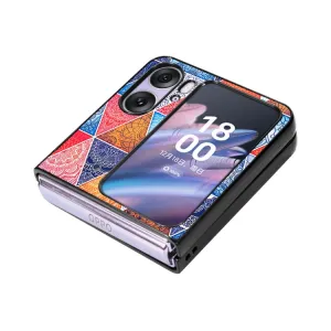 JSM COLOR Kryt s držiakom Oppo Find N2 Flip COLORFUL RHOMBUS