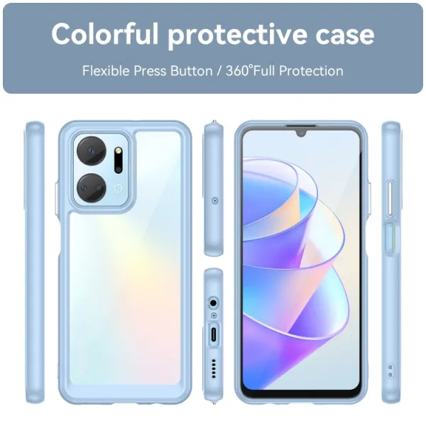 CRYSTAL Ochranný kryt pre Honor X7a modrý