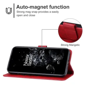SMOOTH Peňaženkové puzdro pre OnePlus 11 5G červené