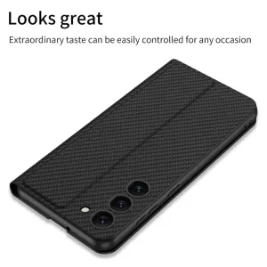 GKK FLIP Zaklápací obal Samsung Galaxy S23 Plus 5G CARBON