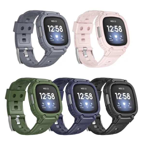 GLACIER Ochranné puzdro pre Fitbit Versa 4 / 3 / 2 / 1 modré