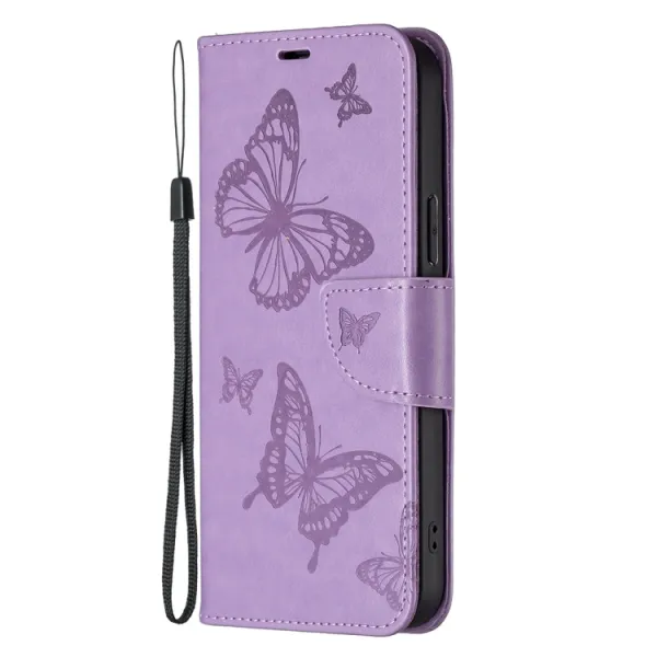 ART BUTTERFLY Peňaženkový obal pre Xiaomi Redmi Note 13 fialový