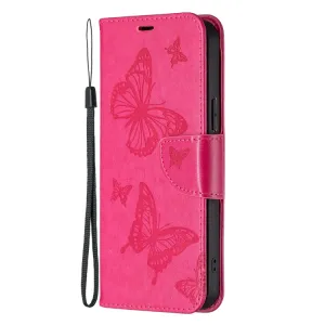 ART BUTTERFLY Peňaženkový obal pre Xiaomi Redmi 13C / Poco C65 tmavoružový