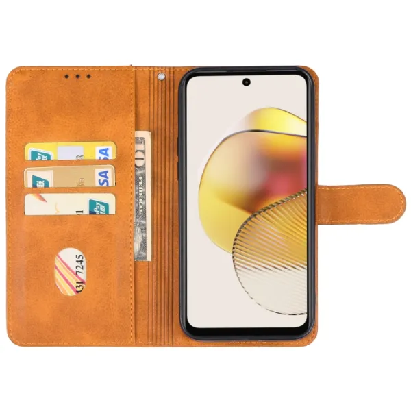 SMOOTH Peňaženkové puzdro pre Motorola Moto G73 5G hnedé