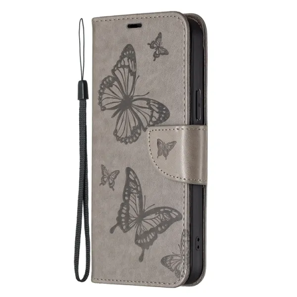 ART BUTTERFLY Peňaženkový obal pre Xiaomi Redmi Note 13 šedý