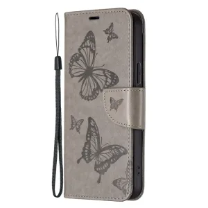 ART BUTTERFLY Peňaženkový obal pre Xiaomi Redmi Note 13 šedý