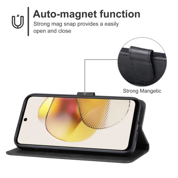 SMOOTH Peňaženkové puzdro pre Motorola Moto G73 5G čierne