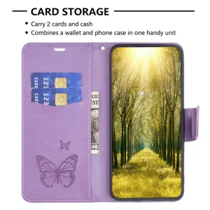 ART BUTTERFLY Peňaženkový obal pre Xiaomi Redmi Note 13 fialový