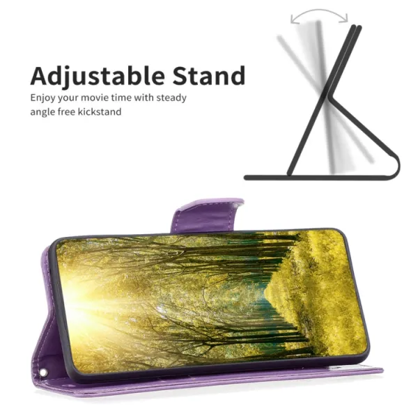 ART BUTTERFLY Peňaženkový obal pre Xiaomi Redmi Note 13 fialový