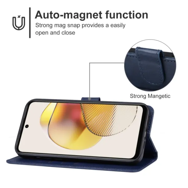 SMOOTH Peňaženkové puzdro pre Motorola Moto G73 5G modré