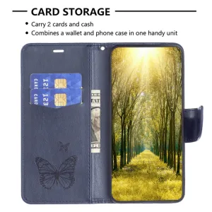 ART BUTTERFLY Peňaženkový obal pre Xiaomi Redmi 13C / Poco C65 modrý