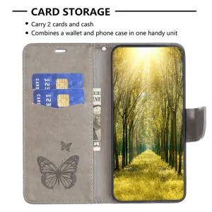 ART BUTTERFLY Peňaženkový obal pre Xiaomi Redmi Note 13 šedý