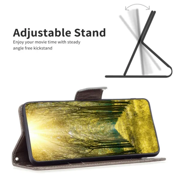 ART BUTTERFLY Peňaženkový obal pre Xiaomi Redmi Note 13 šedý