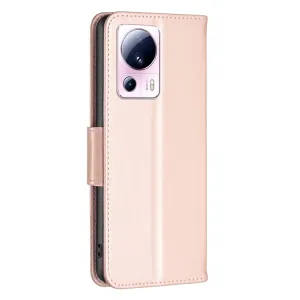 ART Peňaženkový kryt Xiaomi 13 Lite BUTTERFLIES ružovozlatý