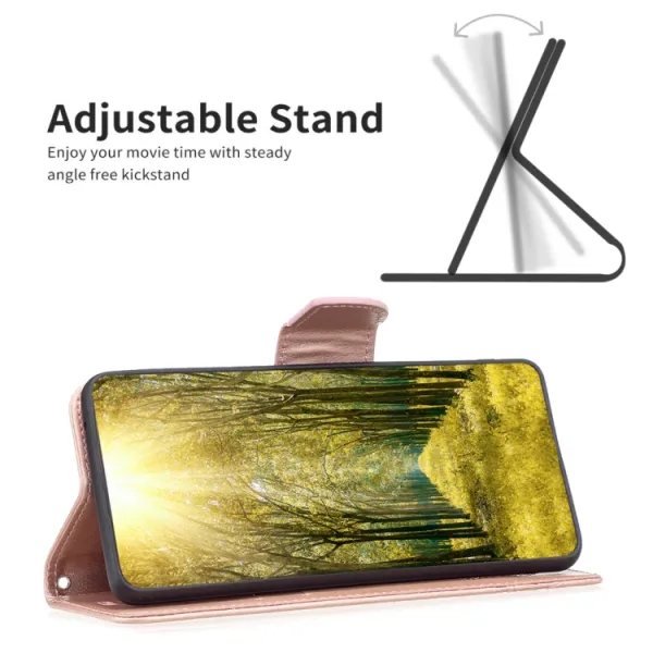 ART BUTTERFLY Peňaženkový obal pre Xiaomi Redmi 13C / Poco C65 svetloružový