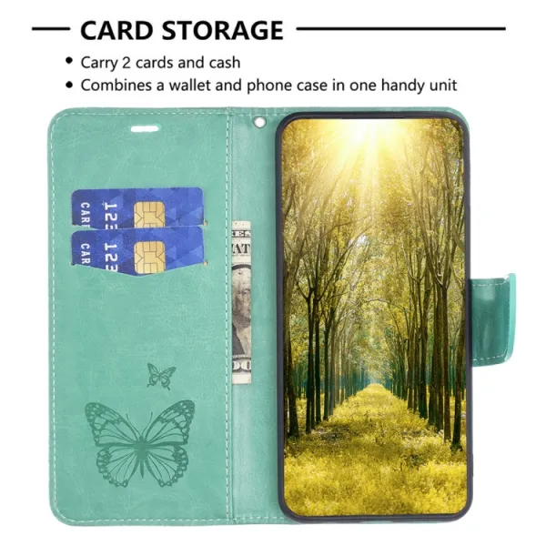 ART BUTTERFLY Peňaženkový obal pre Xiaomi Redmi Note 13 zelený