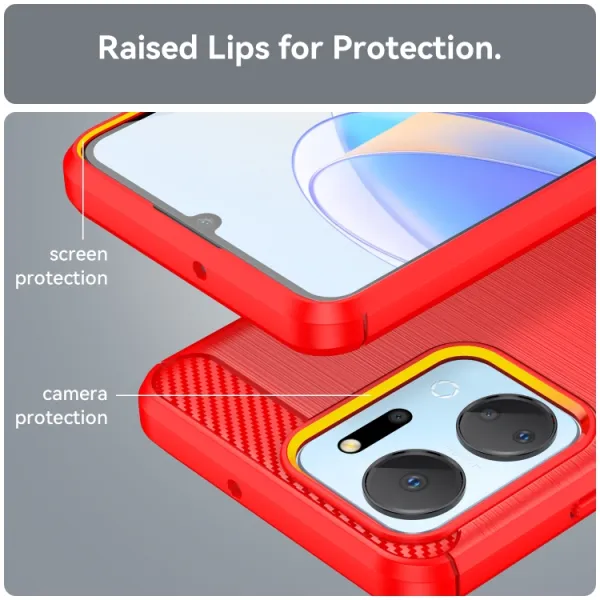 FLEXI TPU Kryt pre Honor X7a červený