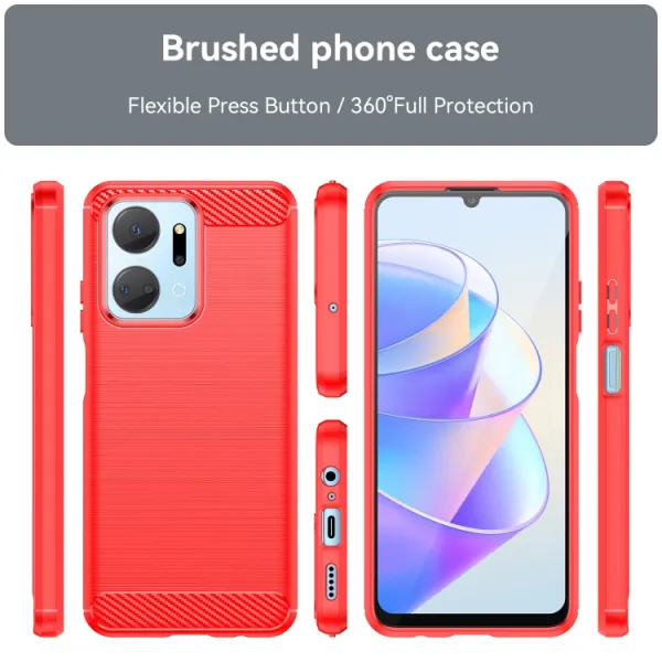 FLEXI TPU Kryt pre Honor X7a červený