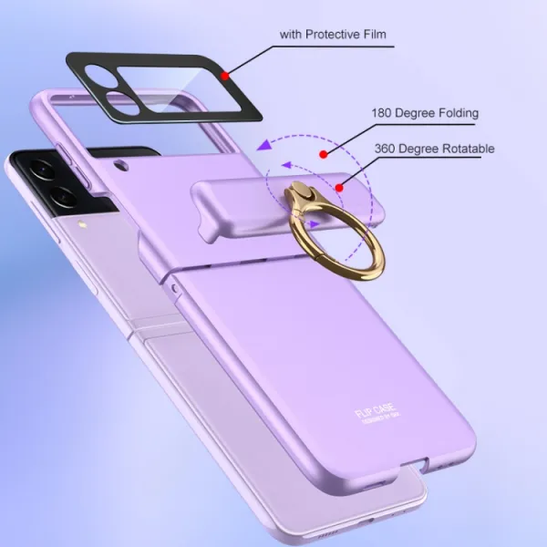 GKK LARA Ochranný kryt pre Samsung Galaxy Z Flip 3 5G zelený