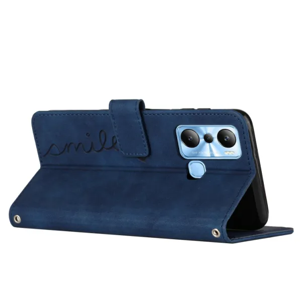 ART SMILE Peňaženkový kryt so šnúrkou Infinix Hot 20i modrý