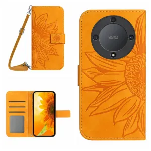 ART SUNFLOWER Peňaženkový obal pre Honor Magic6 Lite 5G žltý