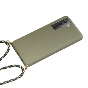 ROPE Kryt so šnúrkou Samsung Galaxy S21 Plus 5G tmavozelený