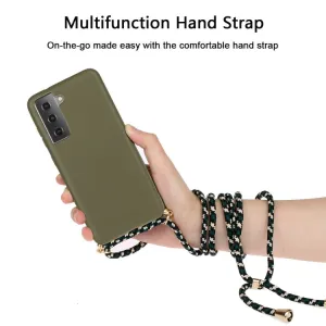 ROPE Kryt so šnúrkou Samsung Galaxy S21 Plus 5G tmavozelený