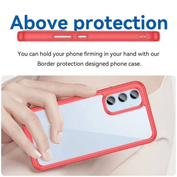 CRYSTAL Ochranný kryt pre Samsung Galaxy A54 5G červený