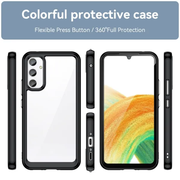 CRYSTAL Ochranný kryt pre Samsung Galaxy A34 5G čierny