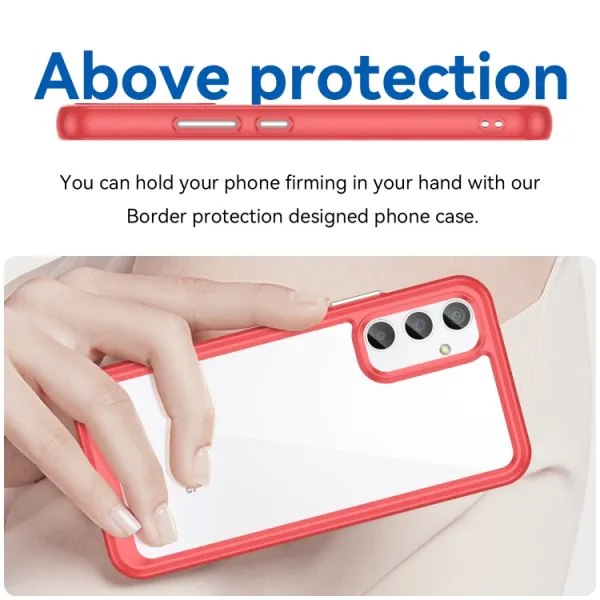 CRYSTAL Ochranný kryt pre Samsung Galaxy A34 5G červený