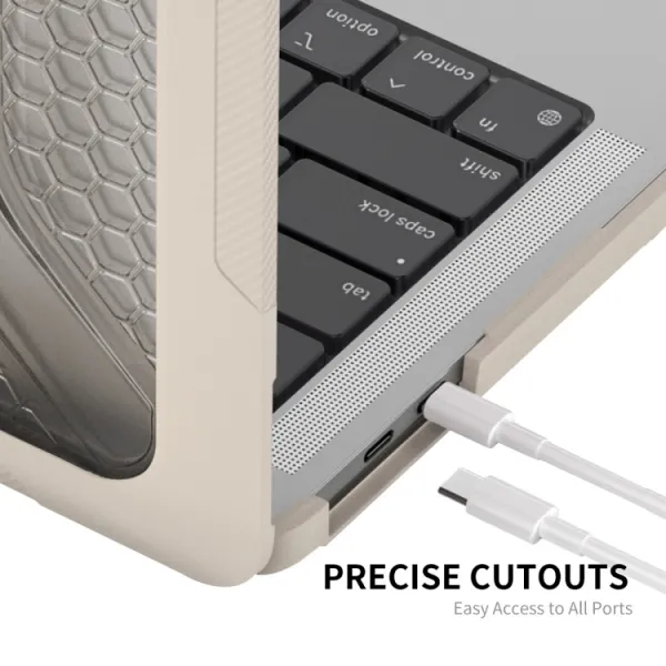 ENKAY RUGGED Ochranný set pre Apple MacBook Pro 13" A1706 / A1989 / A2159 KHAKI