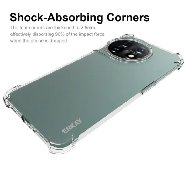 ENKAY AIRBAG Extra odolný kryt OnePlus 11 5G priehľadný