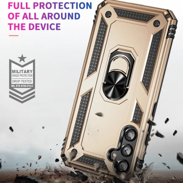 RING Obal s držiakom pre Samsung Galaxy A34 5G zlatý