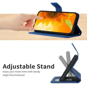 ART SUNFLOWER Peňaženkový obal pre OnePlus 12R modrý