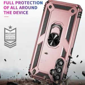 RING Obal s držiakom pre Samsung Galaxy A34 5G ružový