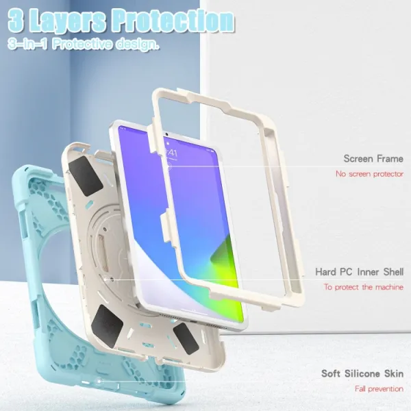 SOLID Ochranné puzdro pre Apple iPad mini 2021 / iPad mini 2024 svetlomodré