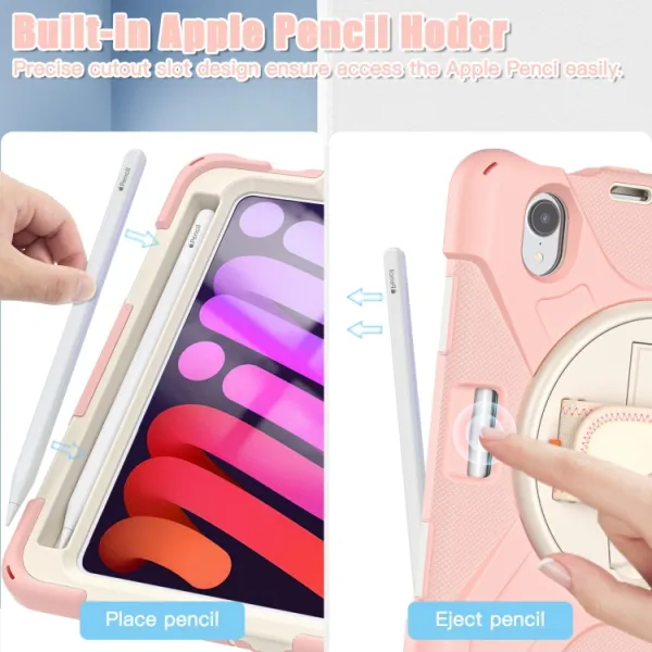 SOLID Ochranné puzdro pre Apple iPad mini 2021 / iPad mini 2024 ružové