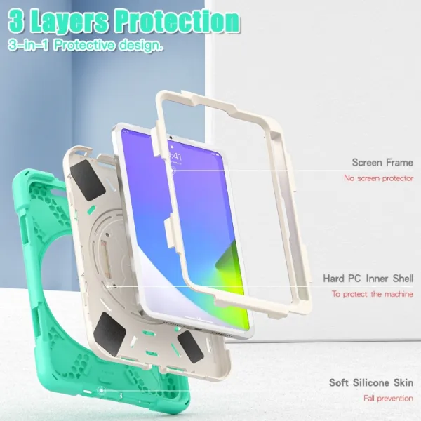 SOLID Ochranné puzdro pre Apple iPad mini 2021 / iPad mini 2024 mentolové