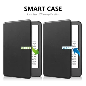 ENKAY LEATHER Zaklápací obal pre Amazon Kindle 11. generácia 2022 / 2024 fialový