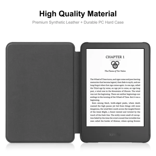 ENKAY LEATHER Zaklápací obal pre Amazon Kindle 11. generácia 2022 / 2024 fialový