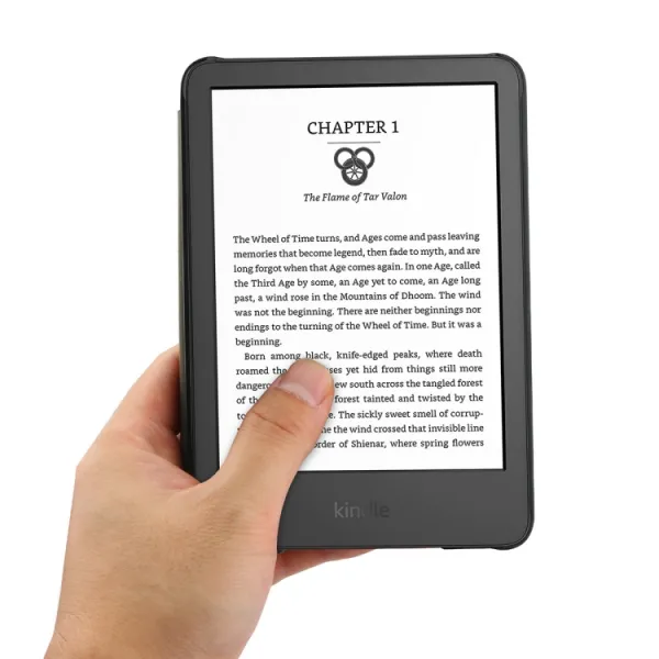 ENKAY LEATHER Zaklápací obal pre Amazon Kindle 11. generácia 2022 / 2024 fialový