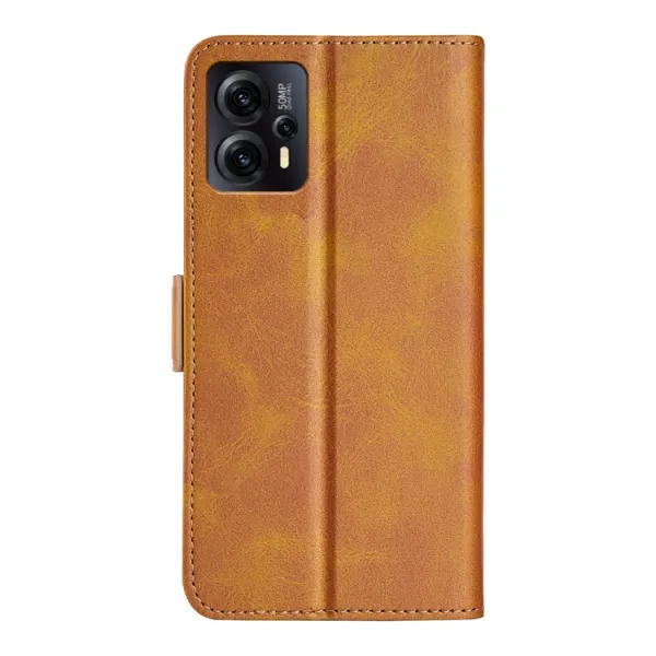 SIDE Peňaženkové puzdro pre Motorola Moto E13 svetlohnedé