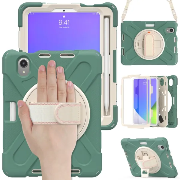 SOLID Ochranné puzdro pre Apple iPad mini 2021 / iPad mini 2024 tmavozelené