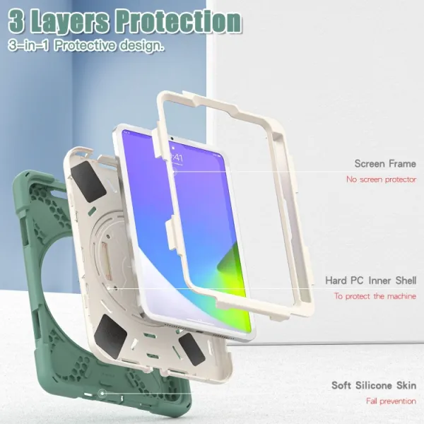 SOLID Ochranné puzdro pre Apple iPad mini 2021 / iPad mini 2024 tmavozelené