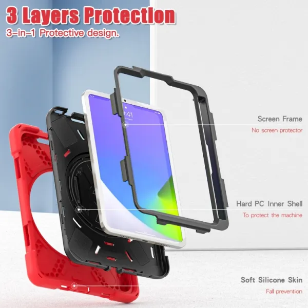 SOLID Ochranné puzdro pre Apple iPad mini 2021 / iPad mini 2024 červené
