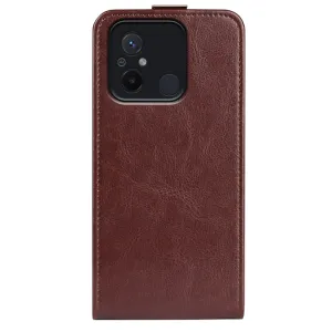 Vyklápacie puzdro Xiaomi Redmi 12C hnedé