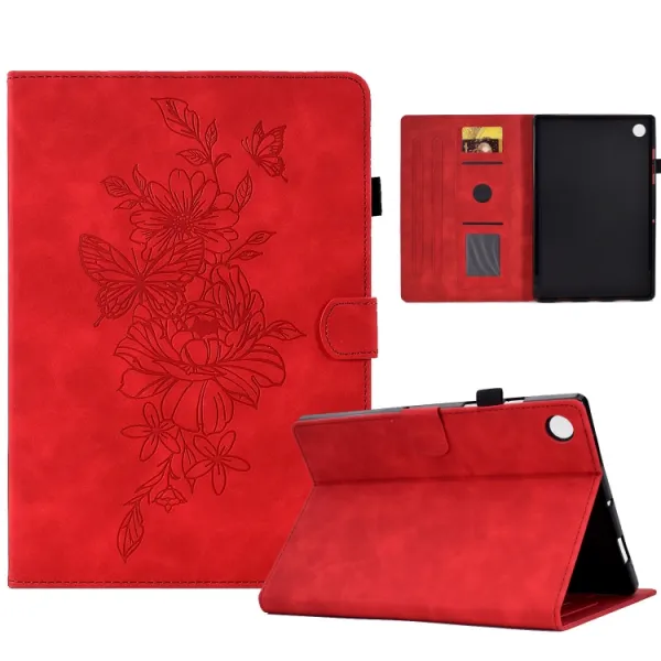 ART FLOWER Zaklápacie puzdro Huawei MatePad T10 / T10S červené
