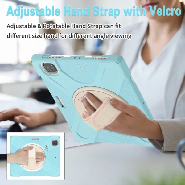 SOLID Odolný kryt pre Apple iPad Pro 12.9 2022 / 2021 svetlomodrý